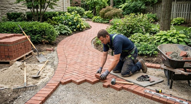 Brick Walkway Installation in Stamford, CT